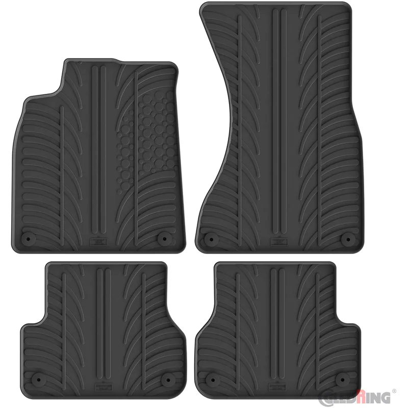 Gledring Rubbermatten passend voor Audi A7 2010-2018 / A6 2011-2018 (T profiel 4-delig + montageclips)