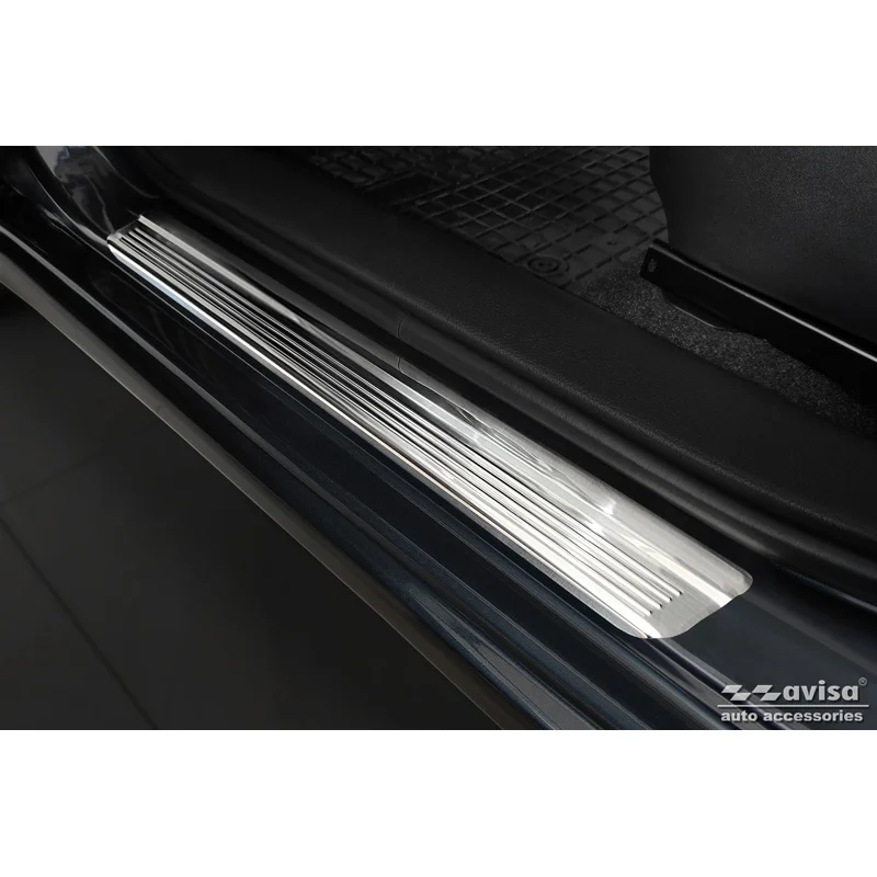 Avisa RVS Instaplijsten passend voor Honda Civic X HB 5-deurs 2017- 'Lines' - 4-delig