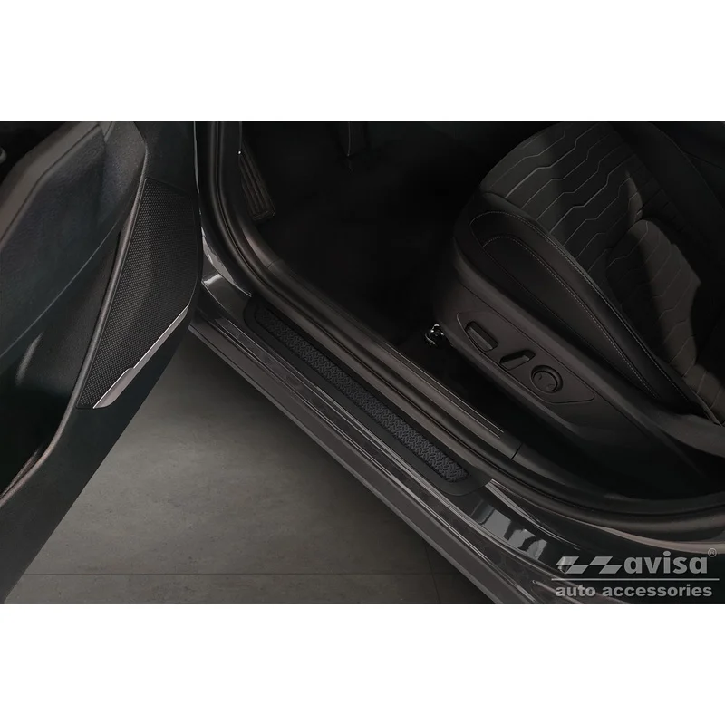 Avisa Aluminium Instaplijsten passend voor Kia Sportage (NQ5) 2021- 'Riffled Plate' - 2-delig - Zwart