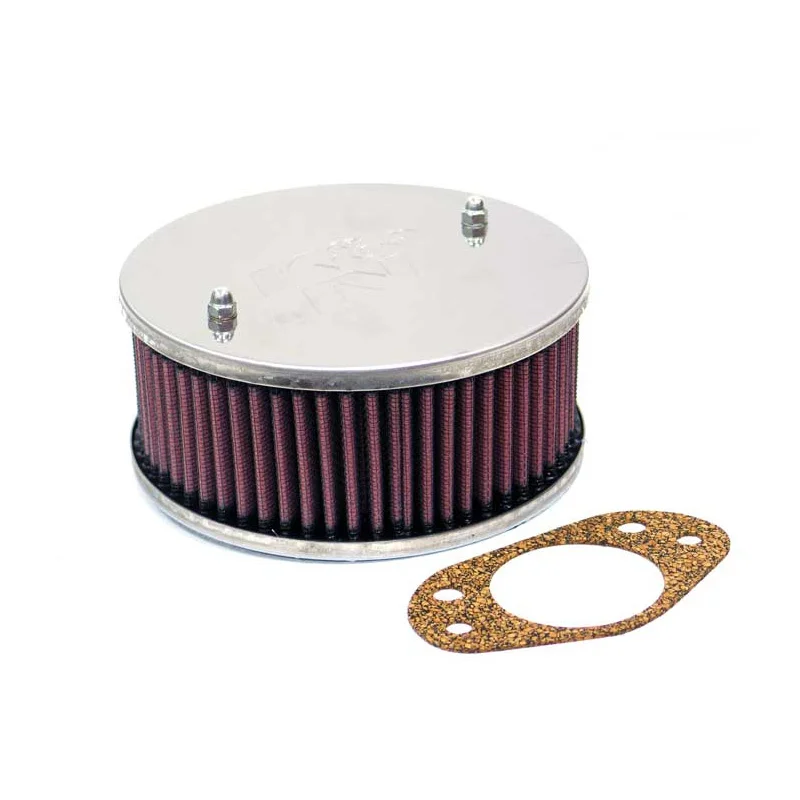 K&N carburateur luchtfilter rond passend voor SU/SU Hitachi 2” HD8, middengat, Montagehoogte 65mm (56-9145)