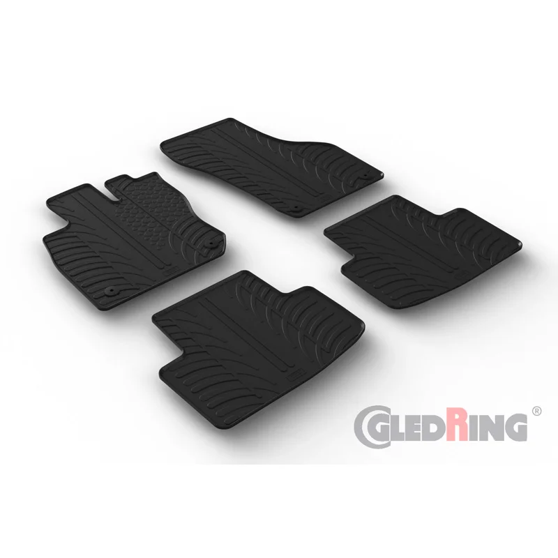 Gledring Rubbermatten passend voor Skoda Octavia IV e-Tec Sedan/Kombi 2020- (T profiel 4-delig + montageclips)