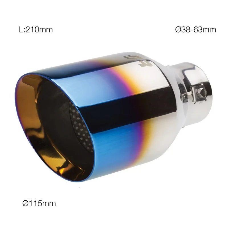 Simoni Racing Uitlaatsierstuk Rond/Schuin Ti-Tip – Ø114xL210mm – Montage ->60mm