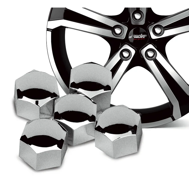 Simoni Racing Wielmoerkapjes - 17mm - Chroom - Set van 20+1 stuks