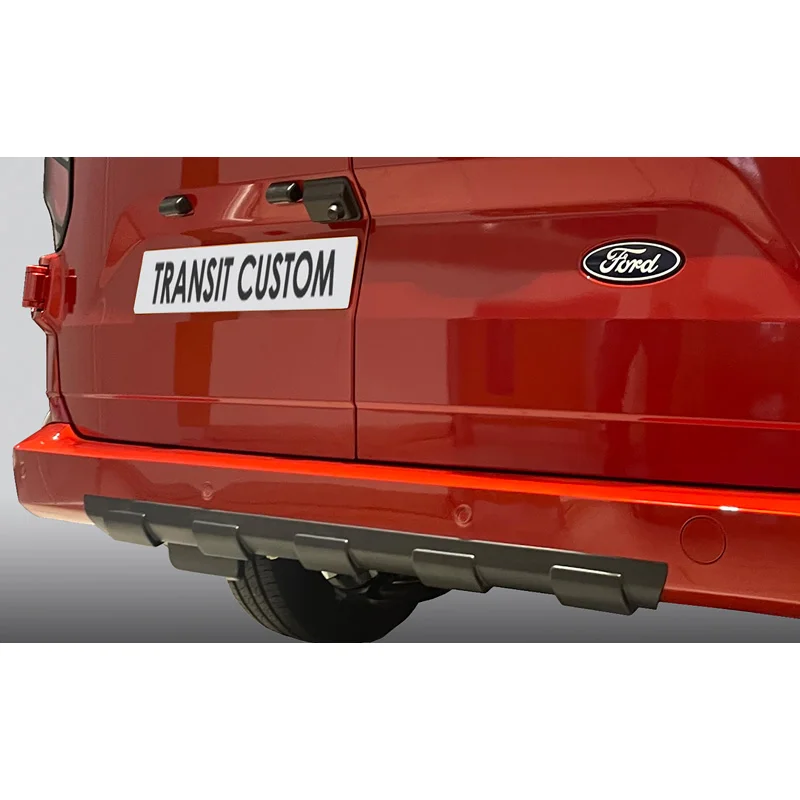 RGM Achterbumperskirt 'Skid-Plate' passend voor Ford Transit Custom / Tourneo Custom (V710) 2023- & Volkswagen Transporter T7 2024- Zwart (ABS)