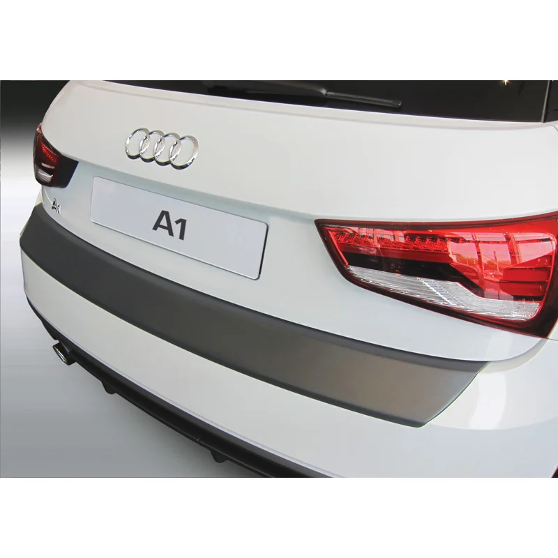 RGM ABS Achterbumper beschermlijst passend voor Audi A1 S-Line & S1 Facelift 1/2015-10/2018 Zwart
