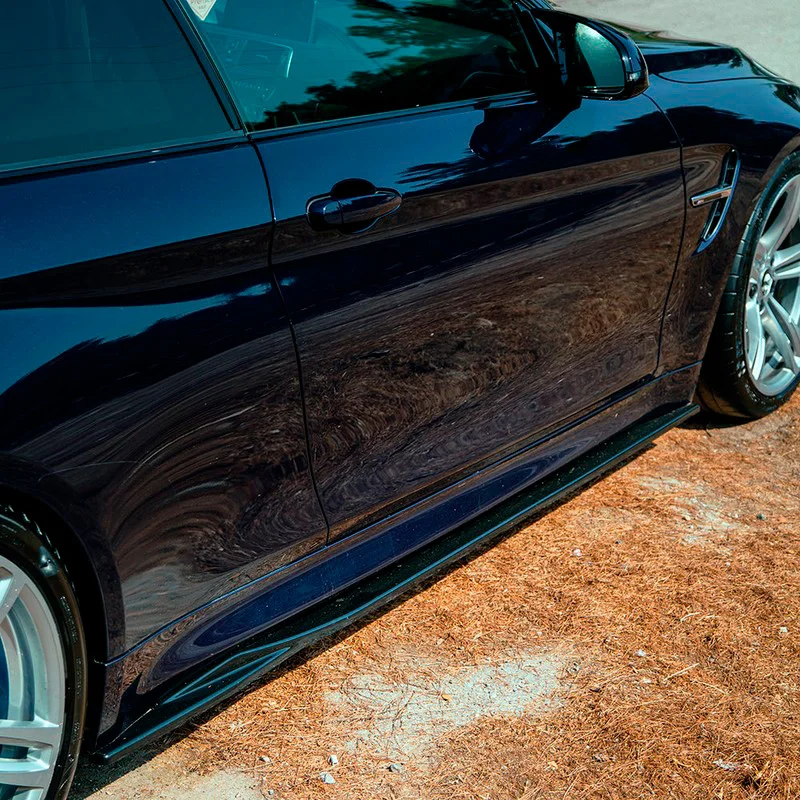 Oneway Set Sideskirts passend voor BMW M4 F82 2014-2021 - Glanzend zwart
