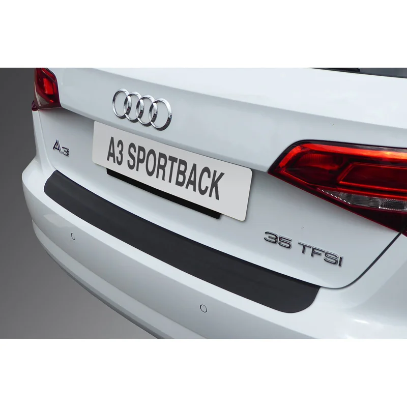 RGM ABS Achterbumper beschermlijst passend voor Audi A3 (8V) Sportback Facelift 05/2016-04/2020 incl. S-Line/S3/RS3 – Zwart