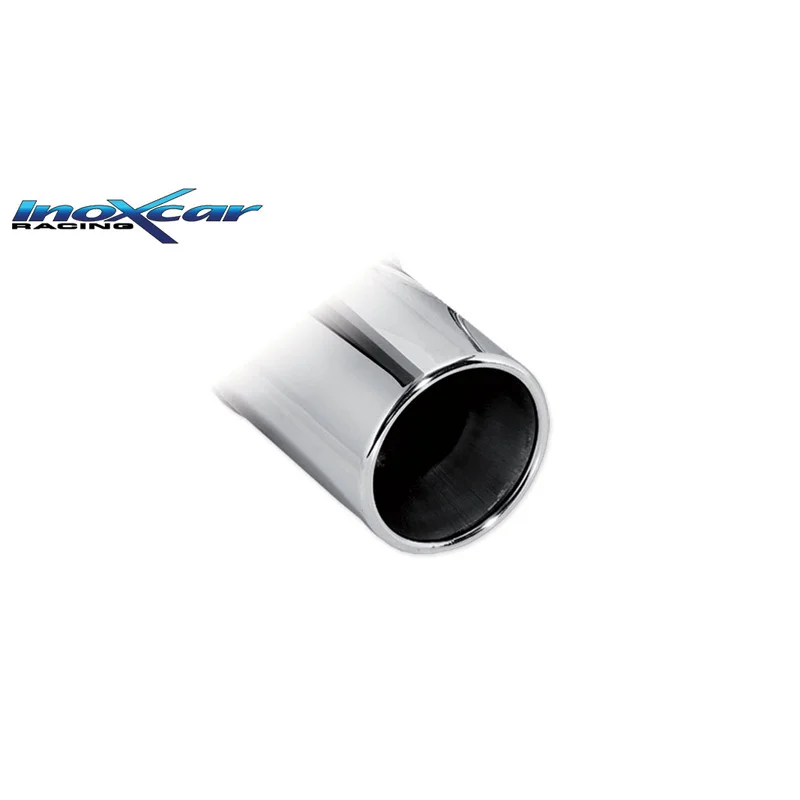 InoXcar 100% RVS Sportuitlaat passend voor Volkswagen Polo 6R 1.4 85pk 2010-2014 1x80mm