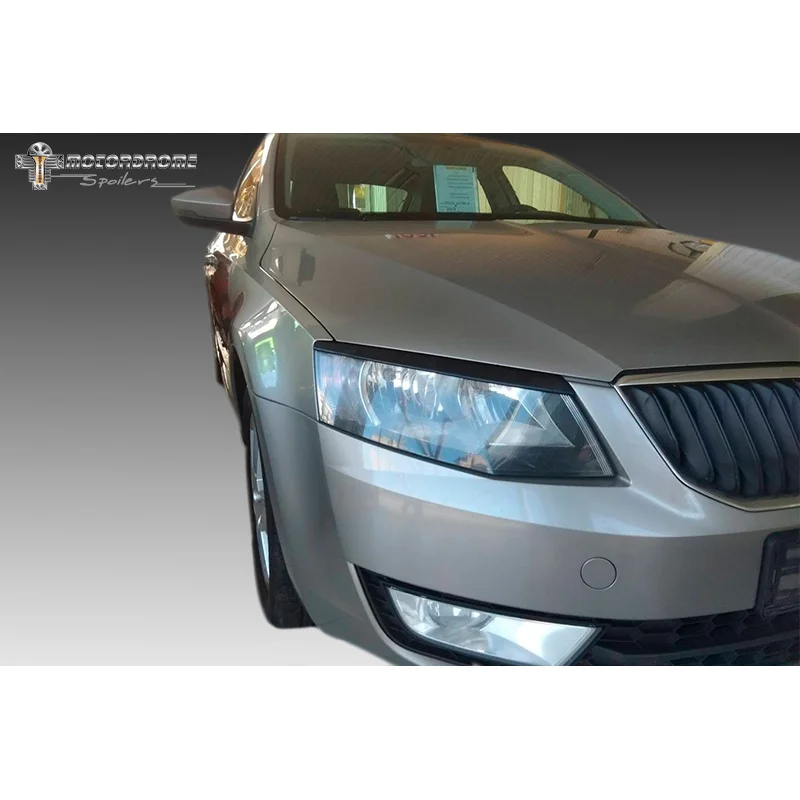 Motordrome Koplampspoilers passend voor Skoda Octavia III Sedan/Kombi 2013-2017 (ABS)