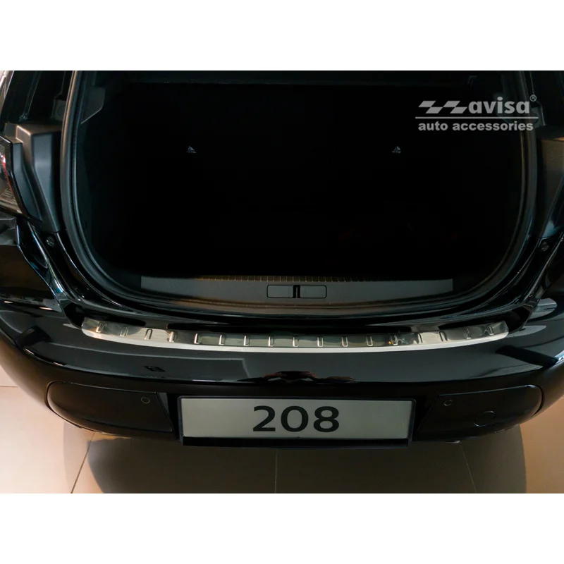 Avisa RVS Achterbumperprotector passend voor Peugeot 208 II HB 5-deurs 2019-2023 & FL 2023- - Zilver