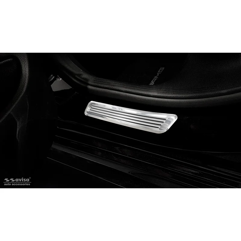 Avisa RVS Instaplijsten passend voor Mercedes C-Klasse W205 2014-2019 & FL 2019-2021 & W206 2021- 2-delig (achterdeuren)