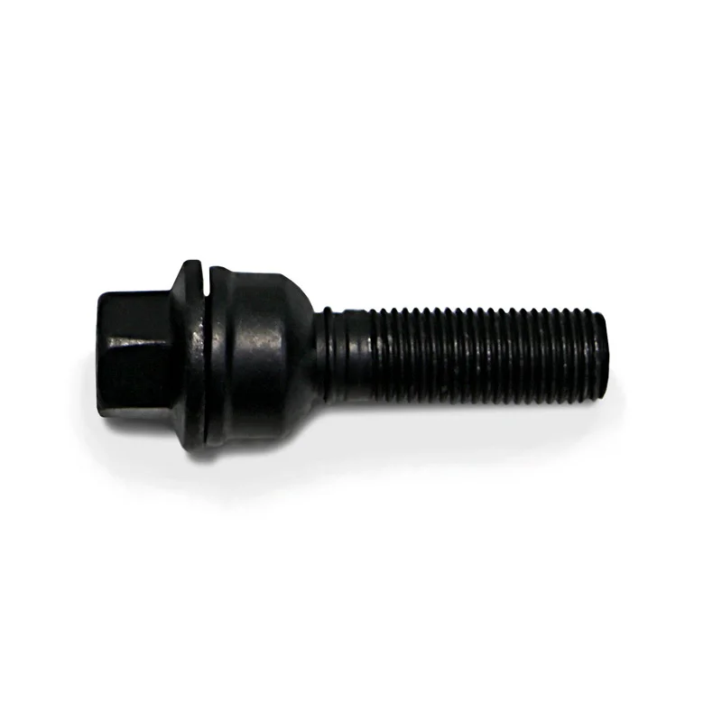 H&R Wielbout bolkonisch met beweegbare ring R14 M14x1.50 - Lengte 50mm - Zwart (bv. passend voor Audi Q3, Q5)