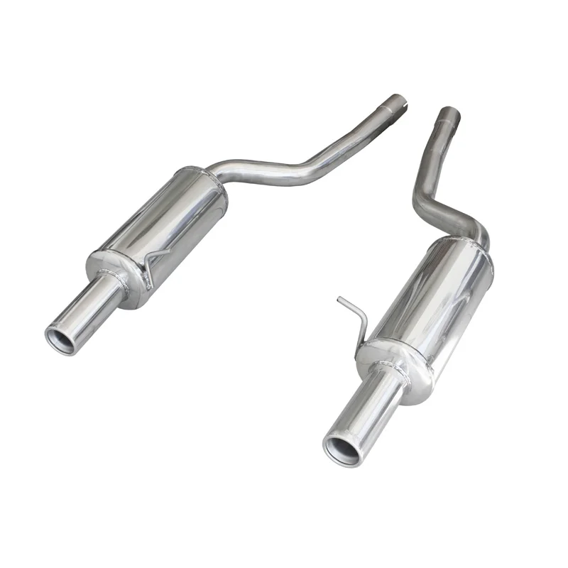 InoXcar 100% RVS Dubbele Sportuitlaat passend voor Audi RS6 4.2i V8 2002- Links/Rechts 80mm