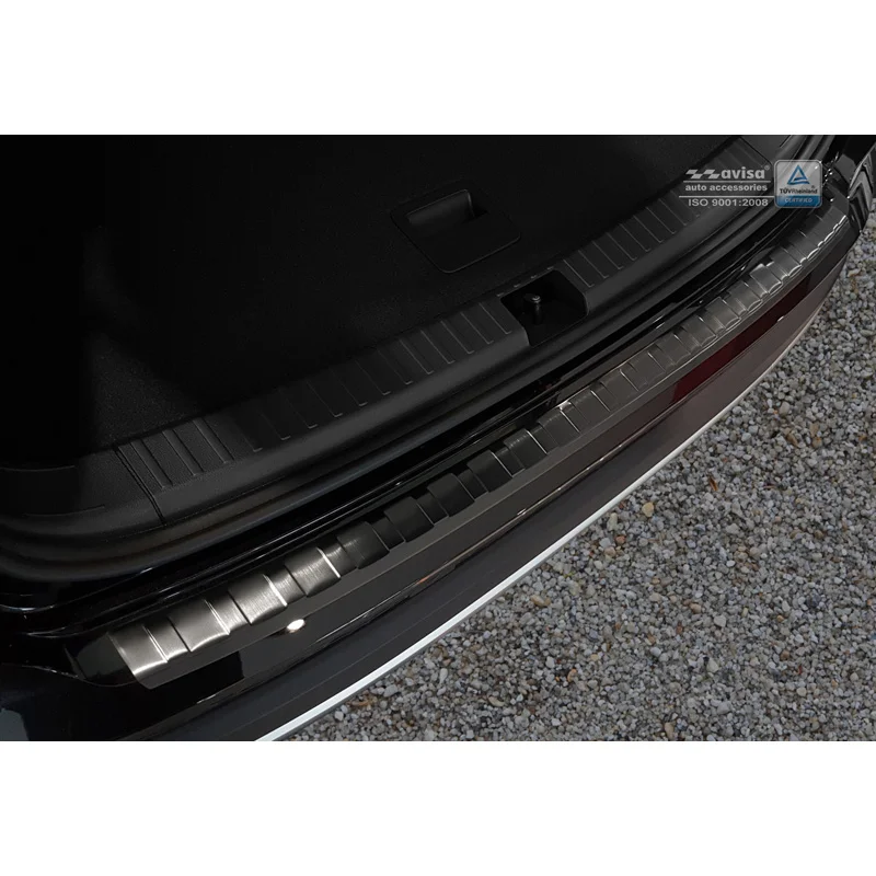Avisa RVS Achterbumperprotector passend voor Seat Ateca 2016-2020 & FL 2020- - Zwart