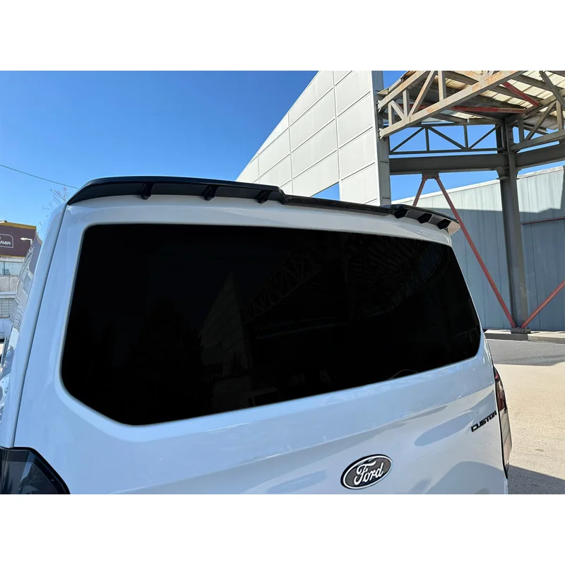 Motordrome Dakspoiler passend voor Ford Transit Custom (V710) 2023- & Volkswagen Transporter T7 2024- (met achterklep) (PU)