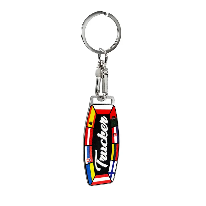 Avisa RVS sleutelhanger - Trucker/Flags
