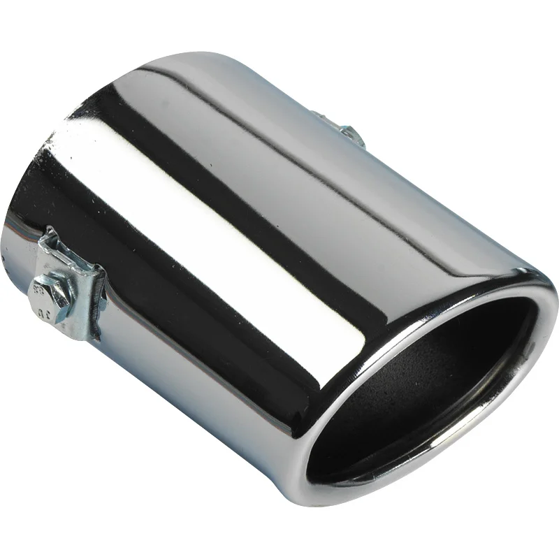 AutoStyle Uitlaatsierstuk Staal/Chroom - ovaal 80x60mm - lengte 105mm - ->55mm aansluiting