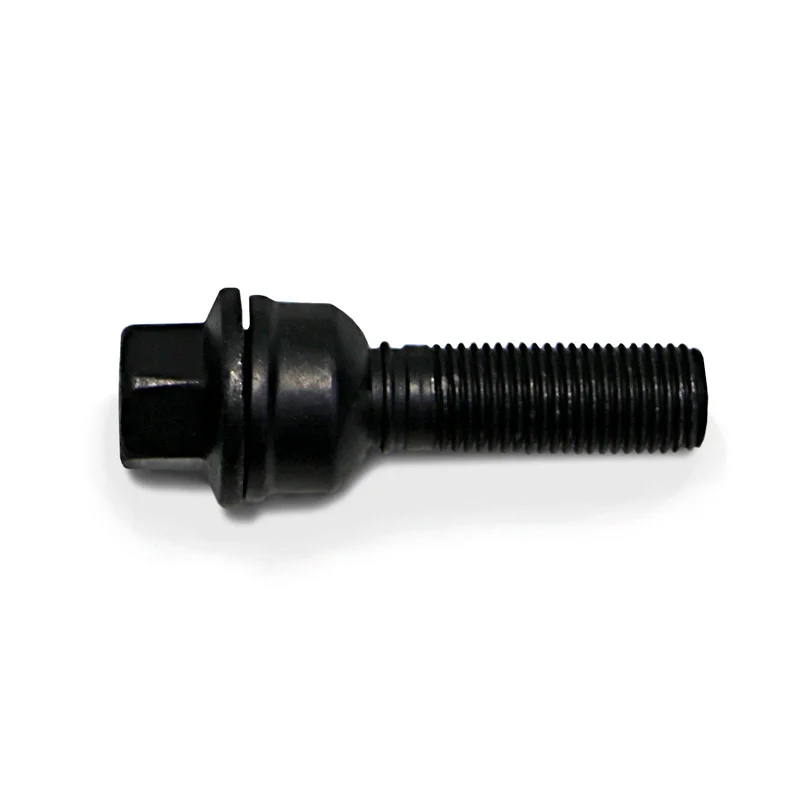 H&R Wielbout bolkonisch met beweegbare ring R14 M14x1.50 - Lengte 32mm - Zwart (bv. passend voor Audi Q3, Q5)