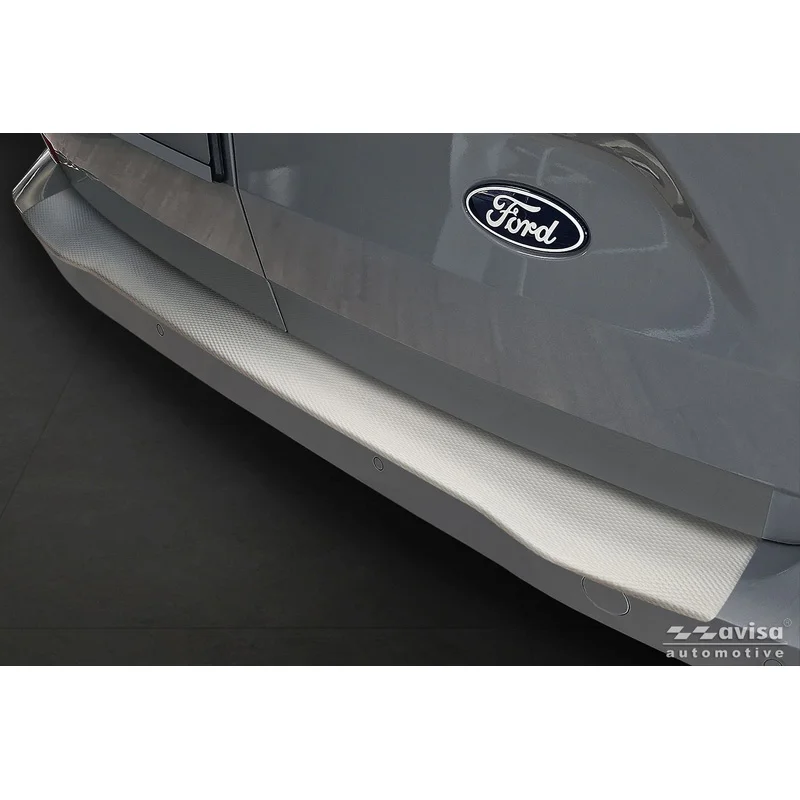 Avisa RVS Achterbumperprotector passend voor Ford Transit Custom II / Tourneo Custom II 2023- & VW Transporter T7 2024- - Zilver
