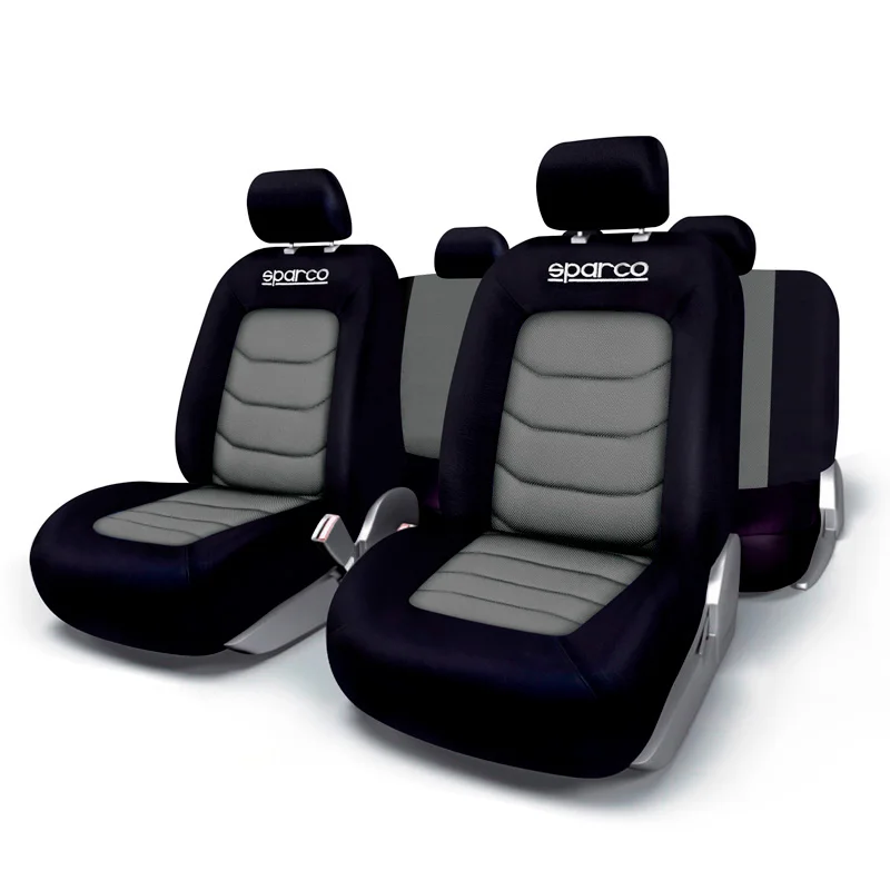 Sparco Stoelhoezenset – Zwart/Grijs – 11-delig