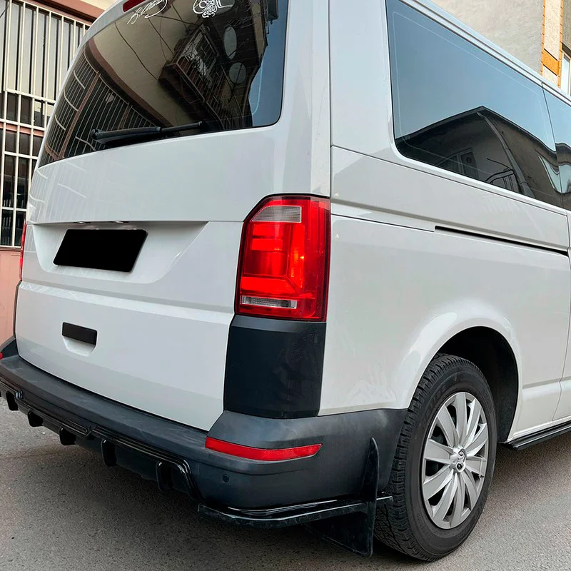 Oneway Achterbumperskirts (Hoeken) passend voor Volkswagen Transporter T6/T6.1 2015-2022 - Glanzend zwart