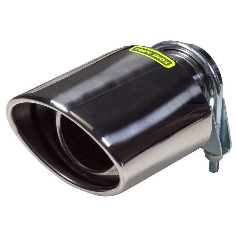 AutoStyle Uitlaatsierstuk RVS - ovaal 117x85mm - lengte 178mm - 45-64mm aansluiting