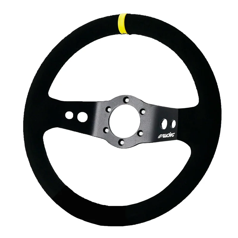 Simoni Racing Universeel Sportstuur Rally - Zwart Suède - Diameter 320mm