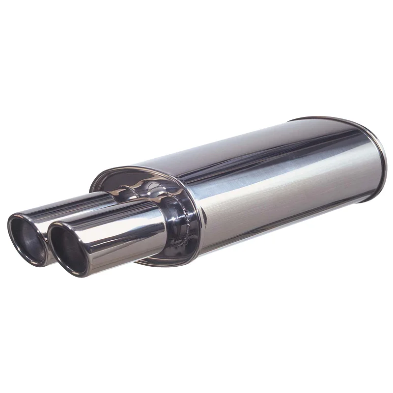AutoStyle RVS Sportuitlaat Universeel – 125x225mm – 2x76mm Rond