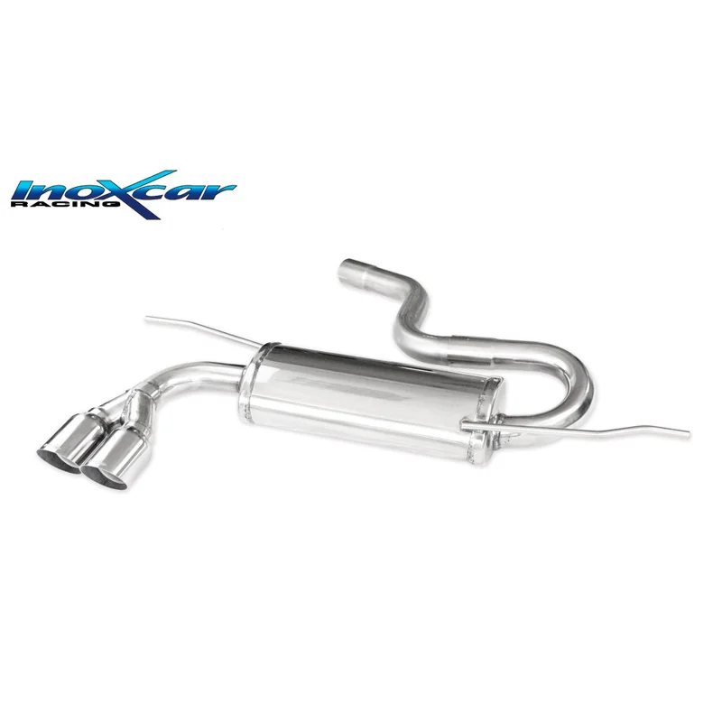 InoXcar 100% RVS Sportuitlaat passend voor Seat Leon 1P 2.0 TDi (140pk) 2005- 2×80 Racing
