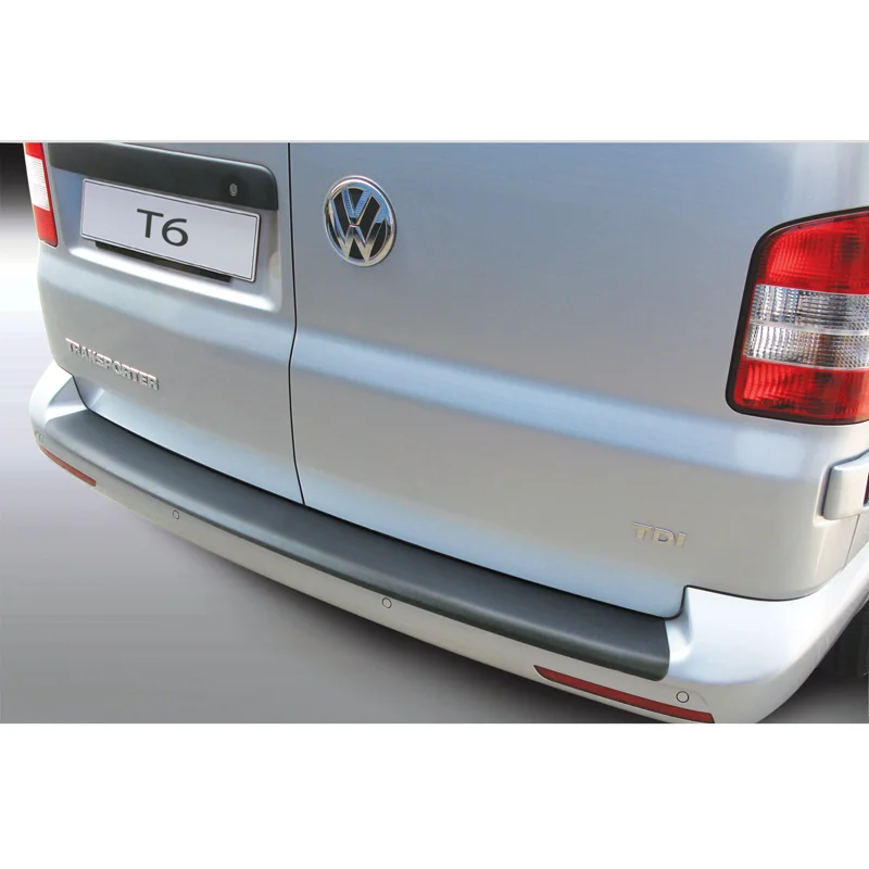 RGM ABS Achterbumper beschermlijst passend voor Volkswagen Transporter T6 Caravelle/Multivan 9/2015- met achterdeuren Zwart