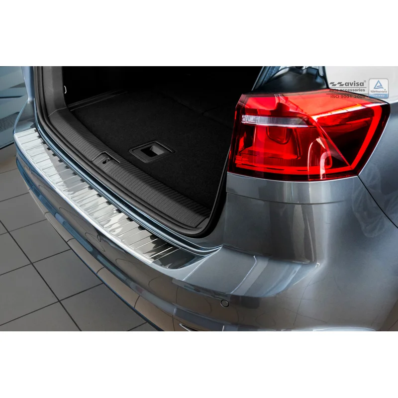 Avisa RVS Achterbumperprotector passend voor Volkswagen Golf VII Sportsvan 2014- - Zilver