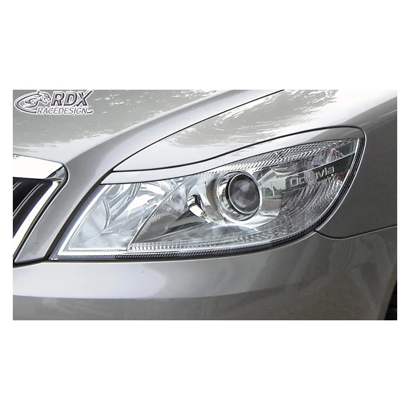 RDX Koplampspoilers passend voor Skoda Octavia II Facelift 2009-2012 (ABS)