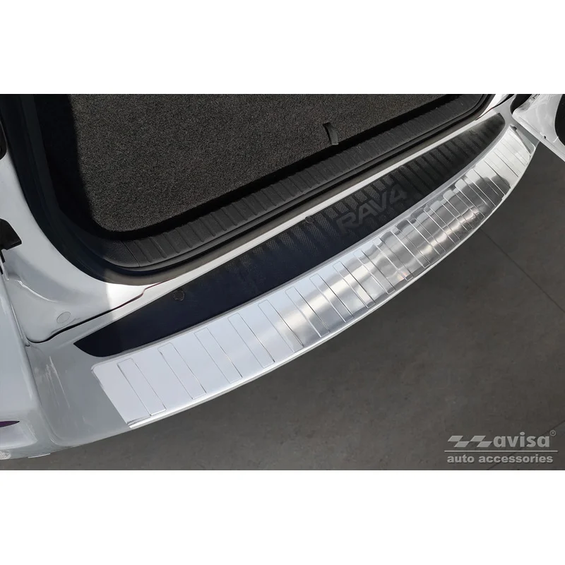 Avisa RVS Achterbumperprotector passend voor Toyota RAV-4 III 2005-2008 & FL 2008-2012 (alleen geschikt zonder reservewiel) - Zilver