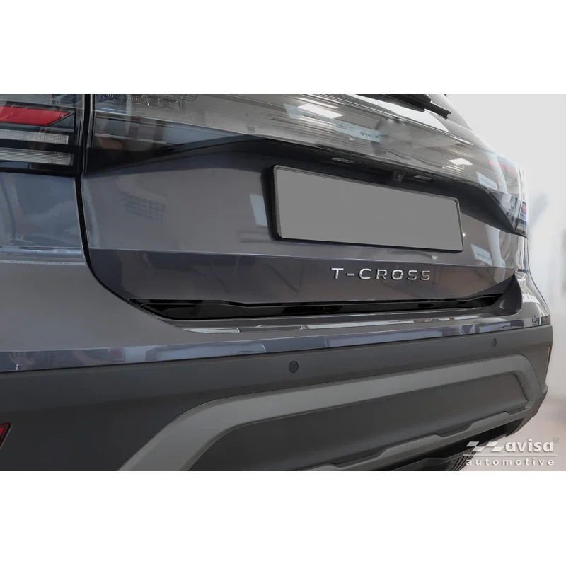 Avisa Zwart Chroom RVS Kofferbak Sierlijst passend voor Volkswagen T-Cross 2019-2024 & Facelift 2024-
