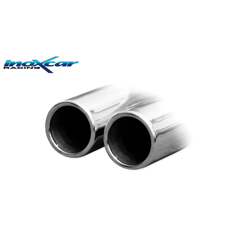 InoXcar 100% RVS Sportuitlaat passend voor Volkswagen Polo (AW) 2.0 GTI 200pk 2017- 2x80mm