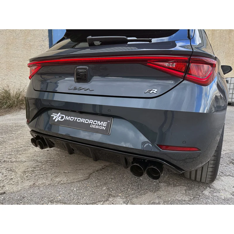 Motordrome Achterbumperdiffuser passend voor Seat Leon IV (KL1) FR 2020- (ABS)
