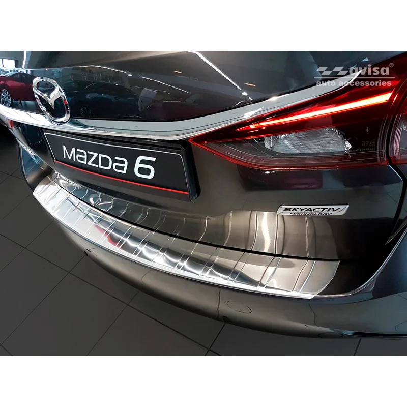 Avisa RVS Achterbumperprotector passend voor Mazda 6 III GJ combi 2012- - Zilver - XL