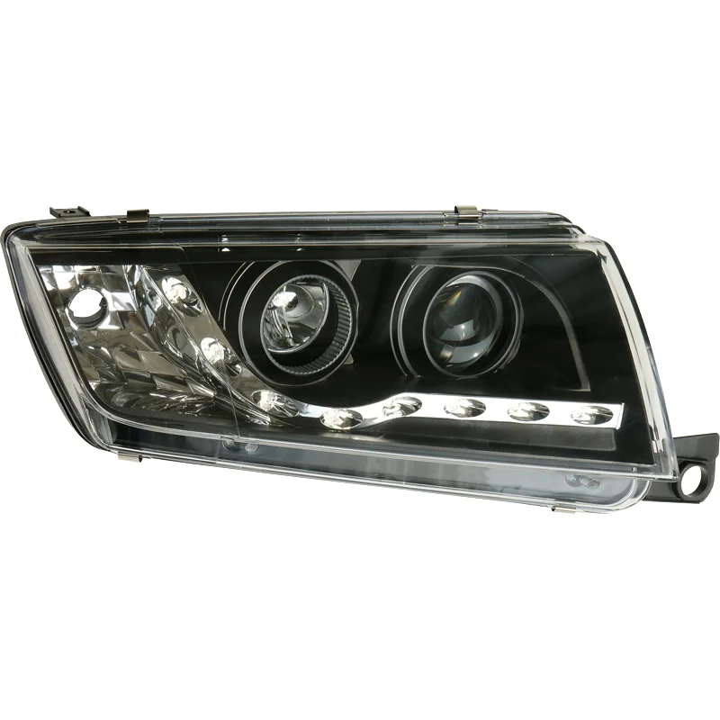 AutoStyle Set Koplampen in DRL-Look passend voor Skoda Fabia 2000-2004 – Zwart