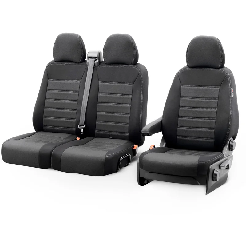 otoM Original Design Stoffen Stoelhoezenset 2+1 passend voor Fiat Ducato 2024- & Peugeot Boxer 2024 & Toyota Proace Max 2024- (armsteun aan bestuurdersstoel & in bank)