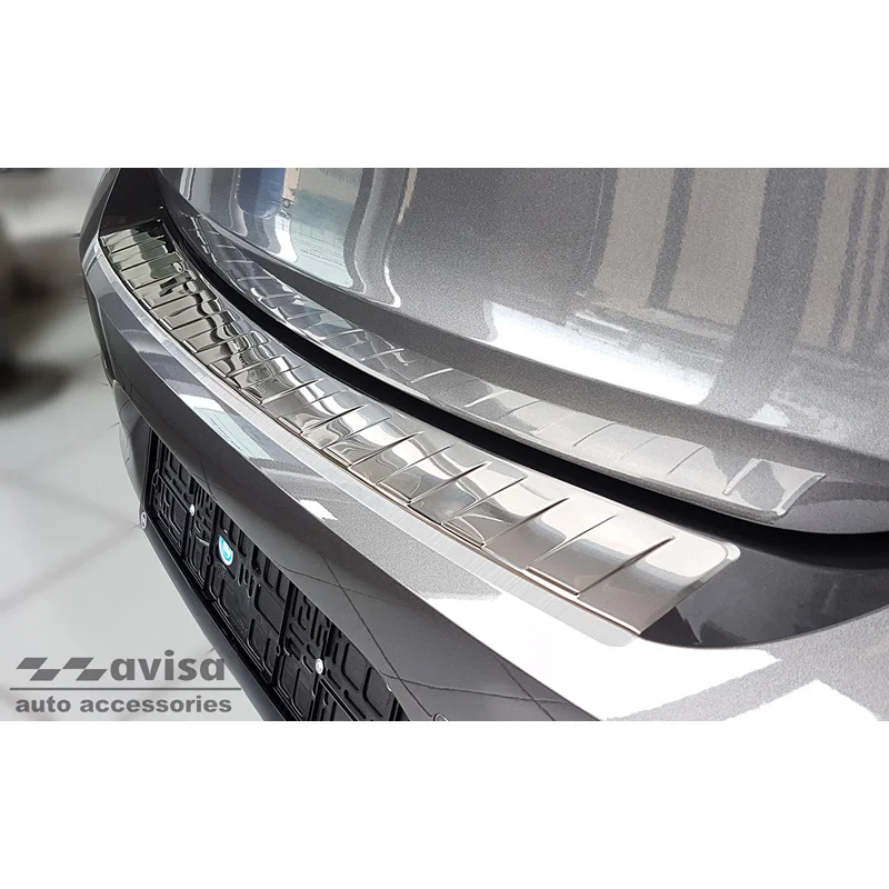 Avisa RVS Achterbumperprotector passend voor Opel Corsa F Edition/Elegance HB 5-deurs 2019- (excl. Equipment Ultimate) - Zilver