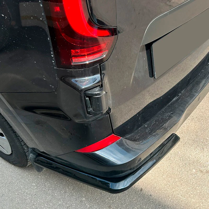 Oneway Achterbumperskirts (Hoeken) passend voor Volkswagen Transporter T7 2024- & Ford Transit Custom (V710) 2023- - Glanzend zwart