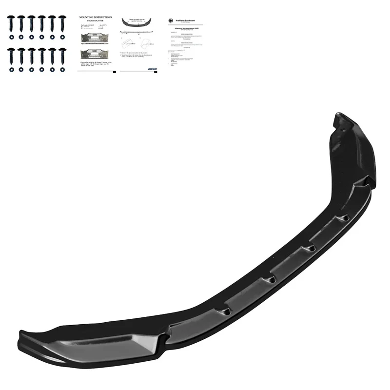Oneway Voorspoilerlip passend voor Skoda Kodiaq I Facelift 2021-2024 excl. Sportline/RS – Glanzend zwart