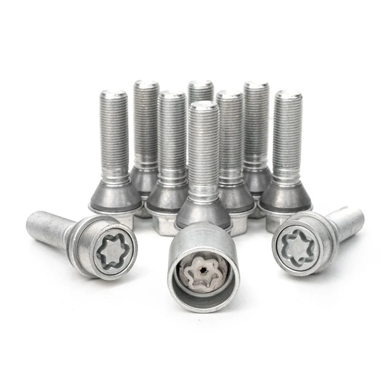 H&R Wielboutenset konisch met beweegbare ring M14x1.25 - Lengte 28mm - 10 stuks (Bv. passend voor BMW) - incl. wielsloten