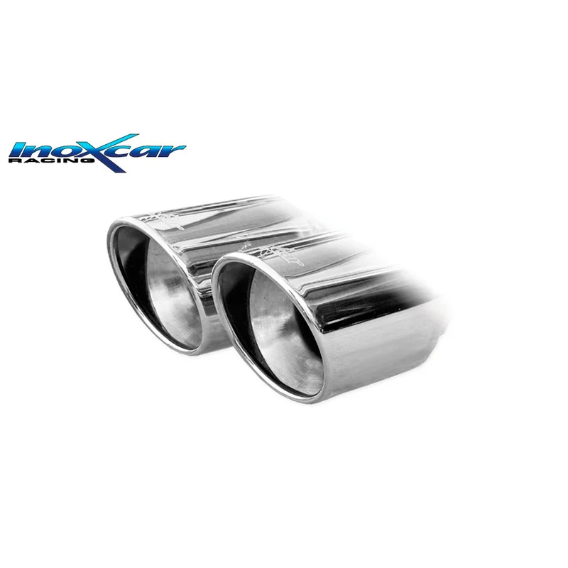 InoXcar 100% RVS Sportuitlaat passend voor Audi A1 (GBA) 35TFSI (150pk) 2018- 2x70mm X-Race