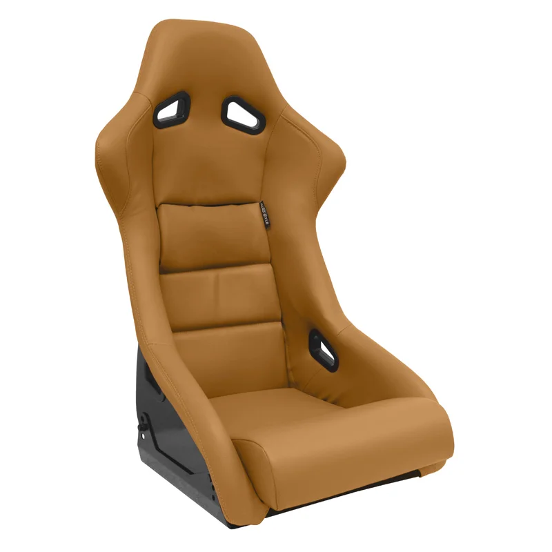 AutoStyle Sportstoel ‘BS1’ – Beige Kunstleder – Vaste polyester rugleuning – incl. sledes