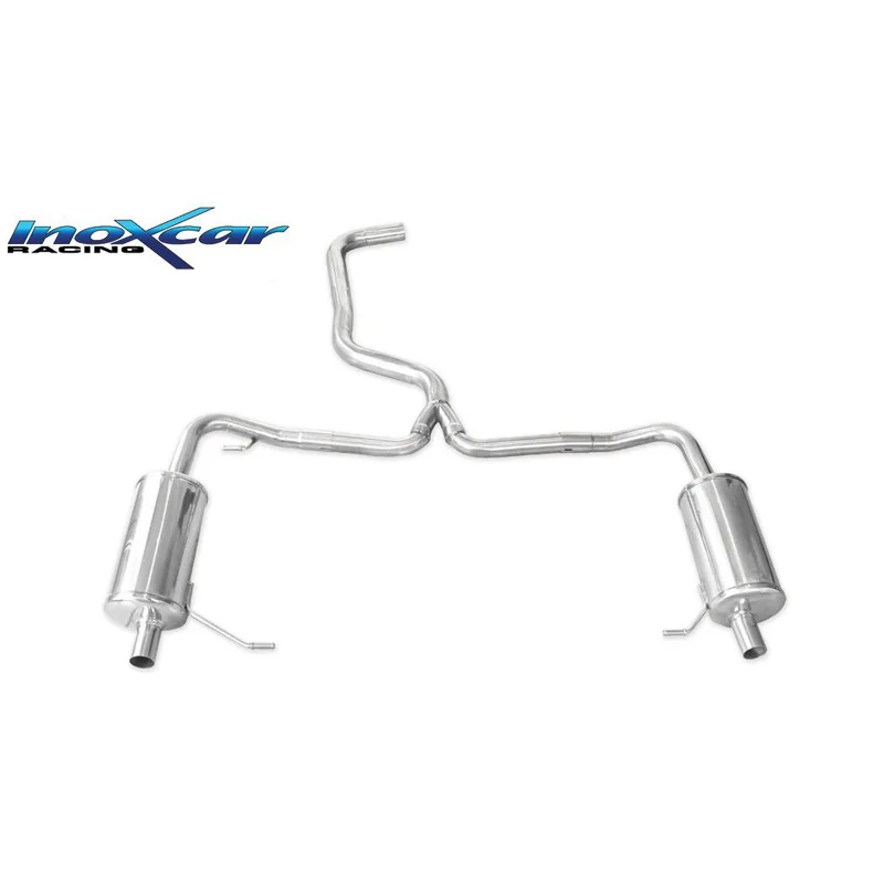 InoXcar 100% RVS Dubbele Sportuitlaat passend voor Skoda Octavia RS 2.0 (245pk) 2020-