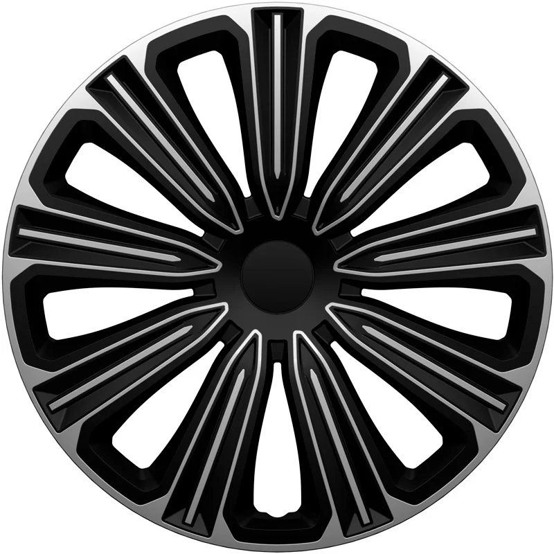 4-Delige J-Tec Wieldoppenset Rosso 16-inch zilver/zwart