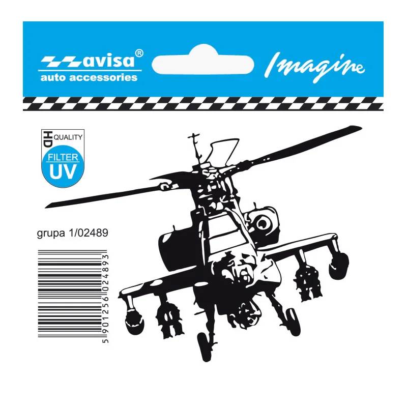 Avisa Auto Tattoo Sticker Helicopter - 9,6x7cm