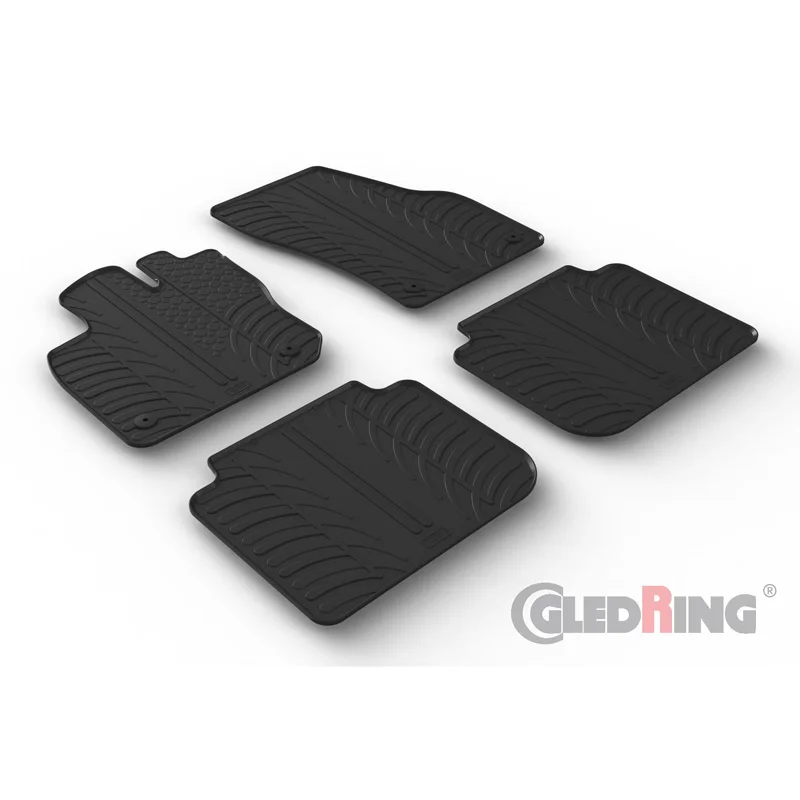 Gledring Rubbermatten passend voor Skoda Kodiaq II (PS7) 2024- (T profiel 4-delig + montageclips)