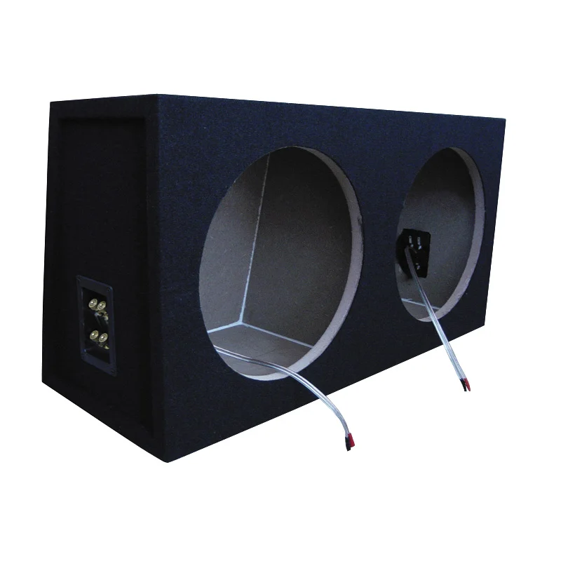 Necom MDF Dubbele Subwooferkist 12-inch/30cm 2x aansluiting